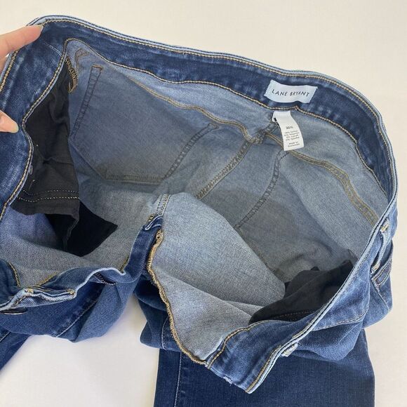 LANE BRYANT Women’s Mid Rise Wide Leg Jeans Size 22 XL  Blue‎ Stretch Comfort - Picture 11 of 15